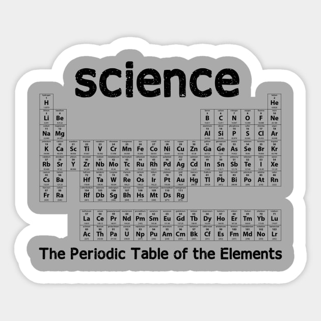 The Periodic Table of the Elements Sticker by bohemiangoods